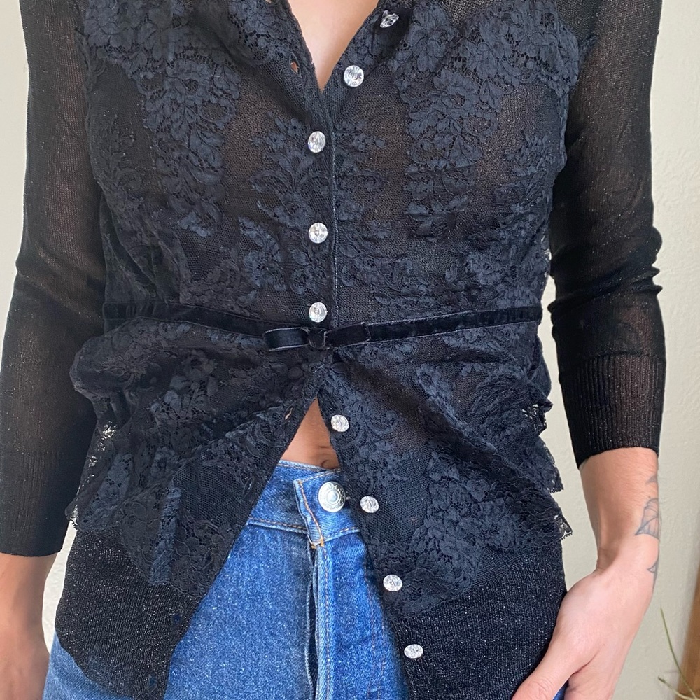 Designer Button Down Cardigan - image 4